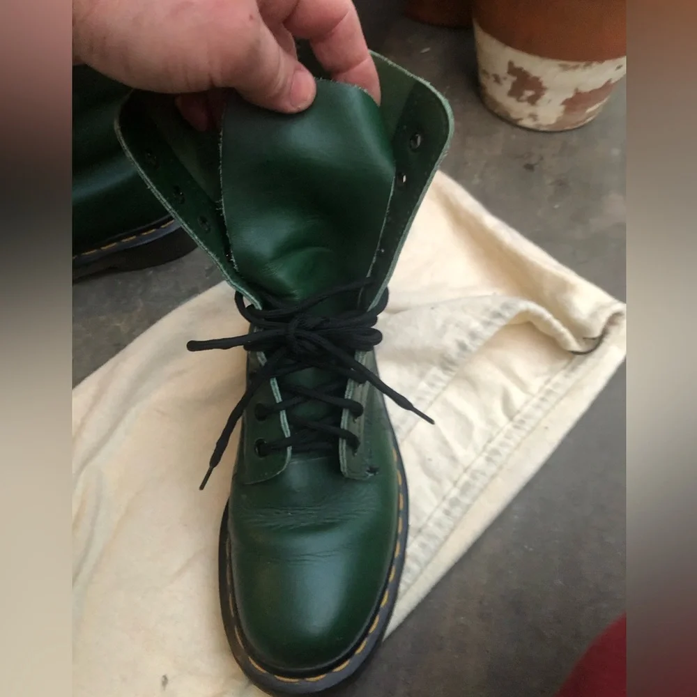 ๐ฏ ๐คฉOG *MADE IN ENGLAND* GREEN ANKLE DOC MARTEN BOOTS!๐๐ - Picture 10 of 15